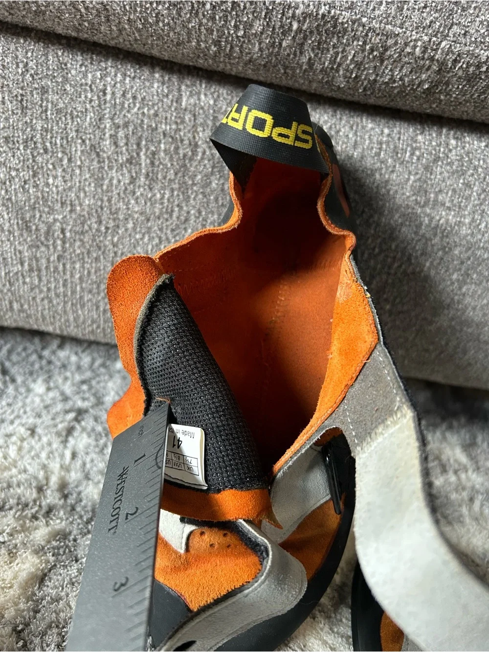 La Sportiva Jekyl VS Orange and Gray Climbing Shoes